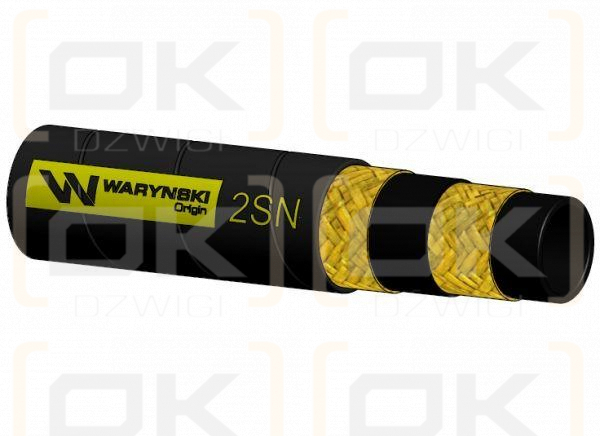 Wąż hydrauliczny do zakuwania DN12 2-oplotowy 275 Bar Waryński (sprzedawany po 100m)
