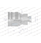 Szybkozłącze hydrauliczne skręcane wtyczka M18x1.5 gwint zewnętrzny 300bar Waryński