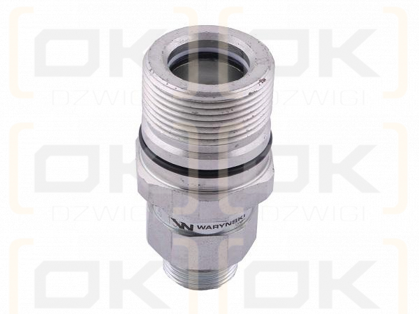 Szybkozłącze hydrauliczne skręcane gniazdo M22x1.5 gwint zewnętrzny 300bar Waryński