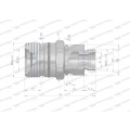 Szybkozłącze hydrauliczne skręcane gniazdo M22x1.5 gwint zewnętrzny 300bar Waryński