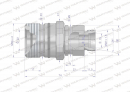 Szybkozłącze hydrauliczne skręcane gniazdo M22x1.5 gwint zewnętrzny 300bar Waryński