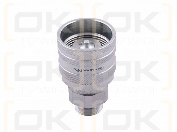 Szybkozłącze hydrauliczne skręcane wtyczka M22x1.5 gwint zewnętrzny 300bar Waryński