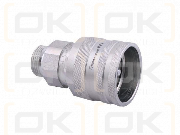 Szybkozłącze hydrauliczne skręcane wtyczka M22x1.5 gwint zewnętrzny 300bar Waryński