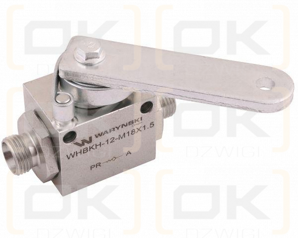 Zawór odcinająco-zwrotny (ogranicznik posuwu/skoku) 2/2 M18x1.5 12L z otworami mocującymi 350 bar Waryński