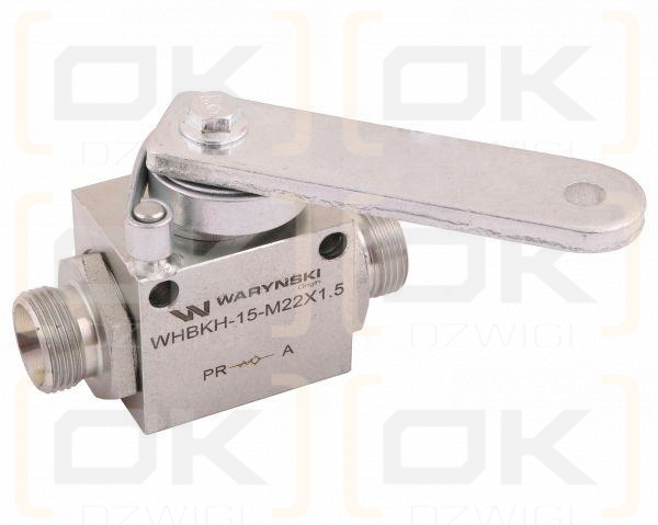 Zawór odcinająco-zwrotny (ogranicznik posuwu/skoku) 2/2 M22x1.5 15L z otworami mocującymi 350 bar Waryński