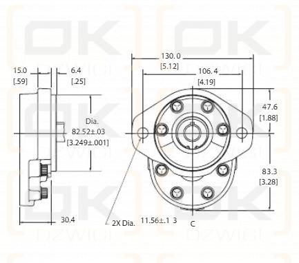 Гидравлический шестеренчатый насос CESSNA 26004RZJ/24303RAD