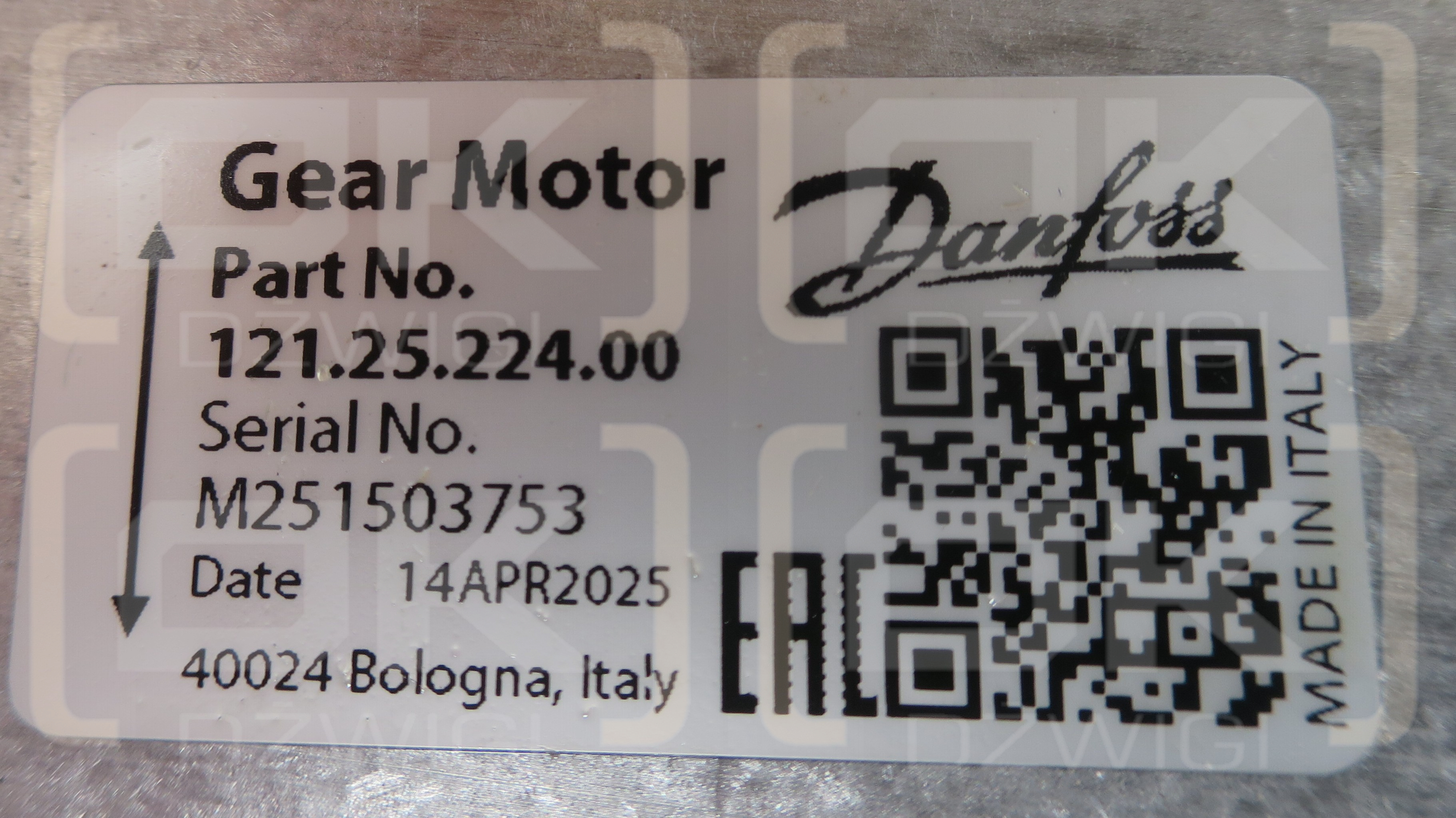 Danfoss No:121.25.224.00