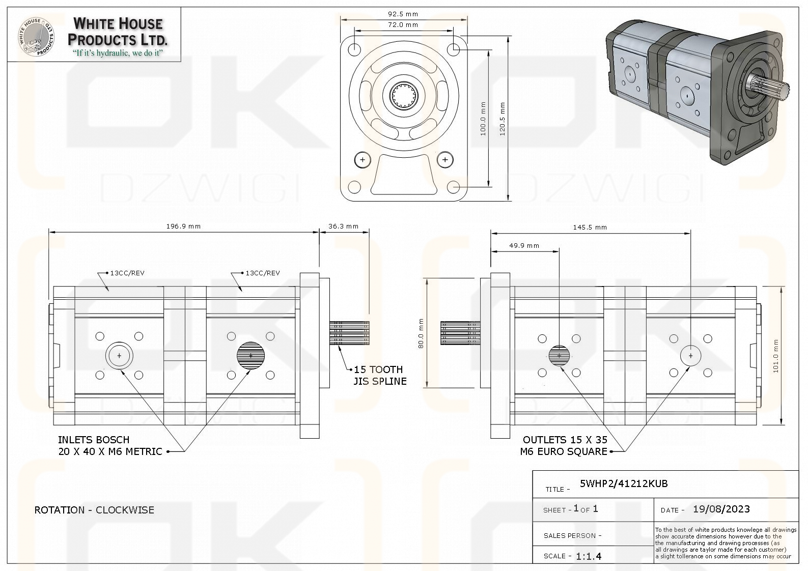 EQUIVALENTE DE WHP PARA KUBOTA