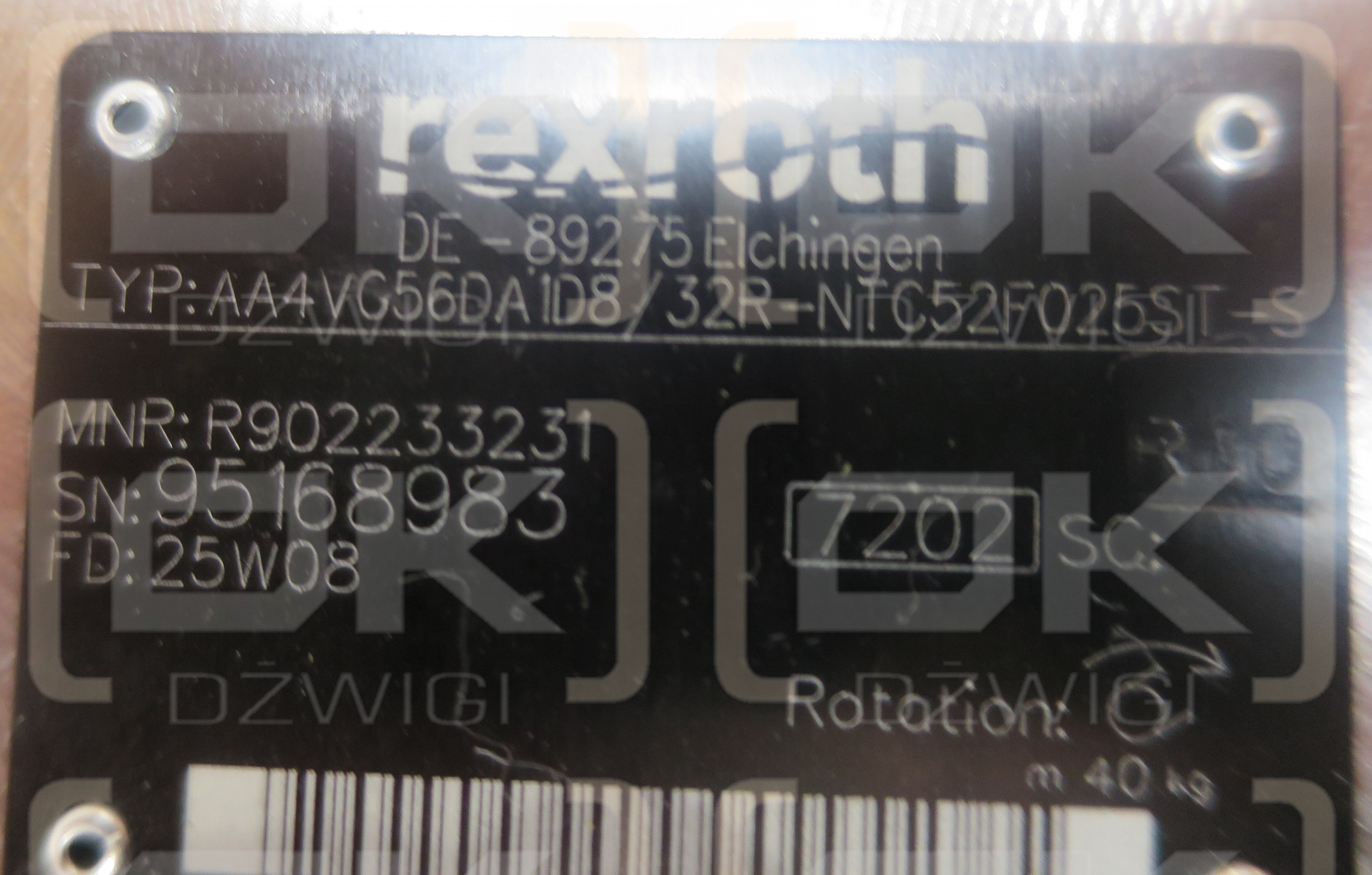BOSCH REXROTH No. R902233231