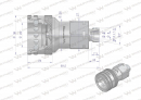 Szybkozłącze hydrauliczne gniazdo M14x1.5 gwint zewnętrzny EURO (9100814G) (ISO 7241-A) Waryński