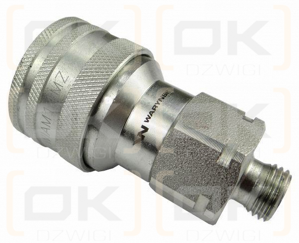 Szybkozłącze hydrauliczne gniazdo M14x1.5 gwint zewnętrzny EURO (9100814G) (ISO 7241-A) Waryński