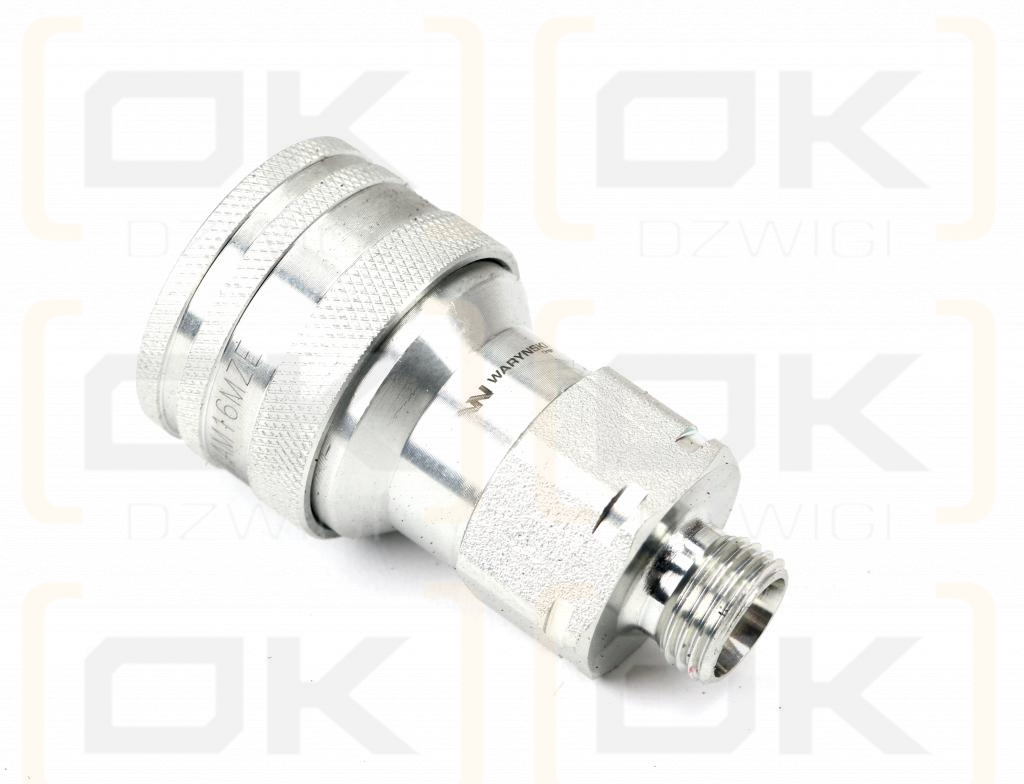 Szybkozłącze hydrauliczne gniazdo M14x1.5 gwint zewnętrzny EURO (ISO 7241-A) z eliminatorem ciśnienia Waryński