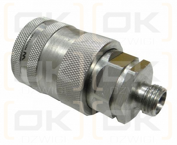 Szybkozłącze hydrauliczne gniazdo M14x1.5 gwint zewnętrzny EURO PUSH-PULL (9100814G) (ISO 7241-A) Waryński