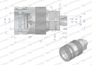 Szybkozłącze hydrauliczne gniazdo M14x1.5 gwint zewnętrzny EURO PUSH-PULL  (ISO 7241-A) z eliminatorem ciśnienia Waryński