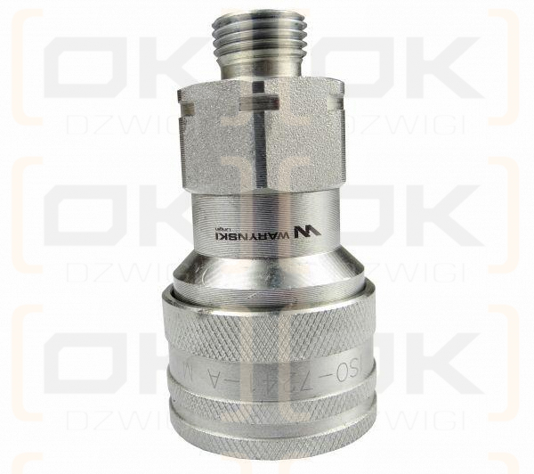Szybkozłącze hydrauliczne gniazdo M16x1.5 gwint zewnętrzny EURO (9100816G) (ISO 7241-A) Waryński