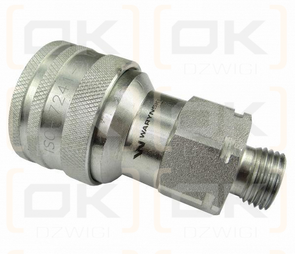 Szybkozłącze hydrauliczne gniazdo M16x1.5 gwint zewnętrzny EURO (9100816G) (ISO 7241-A) Waryński