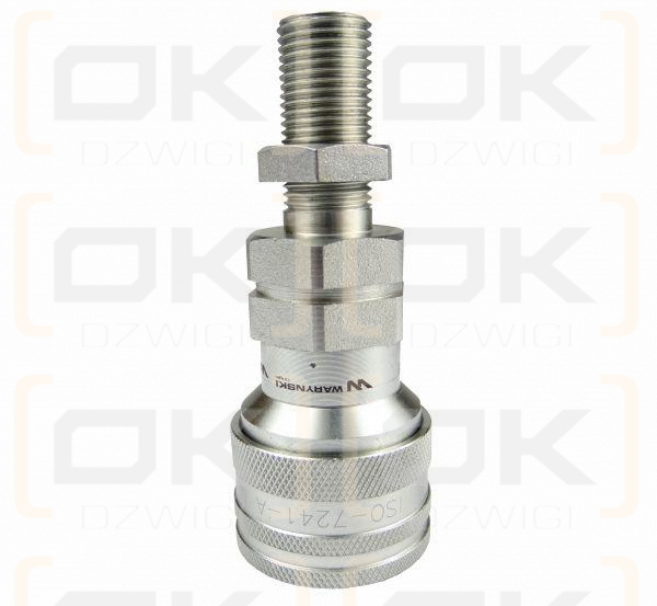 Szybkozłącze hydrauliczne gniazdo long M16x1.5 gwint zewnętrzny EURO (9100816GL) (ISO 7241-A) Waryński