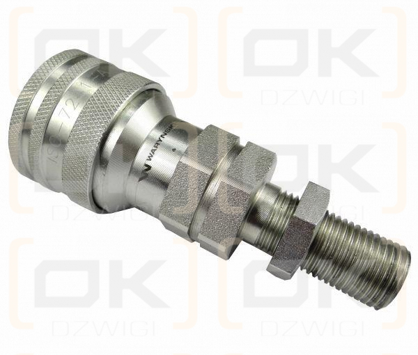 Szybkozłącze hydrauliczne gniazdo long M16x1.5 gwint zewnętrzny EURO (9100816GL) (ISO 7241-A) Waryński