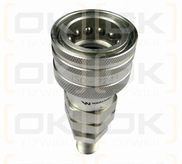 Szybkozłącze hydrauliczne gniazdo long M16x1.5 gwint zewnętrzny EURO (9100816GL) (ISO 7241-A) Waryński