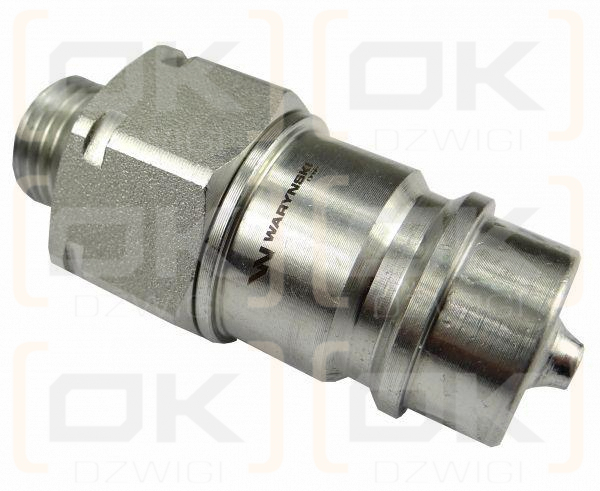 Szybkozłącze hydrauliczne wtyczka M16x1.5 gwint zewnętrzny EURO (9100816W) (ISO 7241-A) Waryński