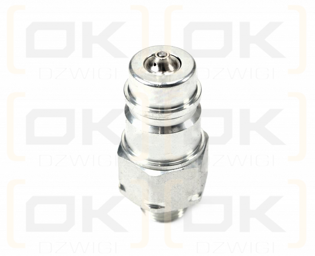Szybkozłącze hydrauliczne wtyczka M16x1.5 gwint zewnętrzny EURO (9100816W) (ISO 7241-A) z eliminatorem ciśnienia Waryński