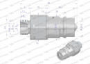 Szybkozłącze hydrauliczne wtyczka M16x1.5 gwint zewnętrzny EURO (9100816W) (ISO 7241-A) z eliminatorem ciśnienia Waryński