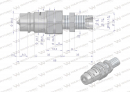 Szybkozłącze hydrauliczne wtyczka long M16x1.5 gwint zewnętrzny EURO (9100816W) (ISO 7241-A) Waryński