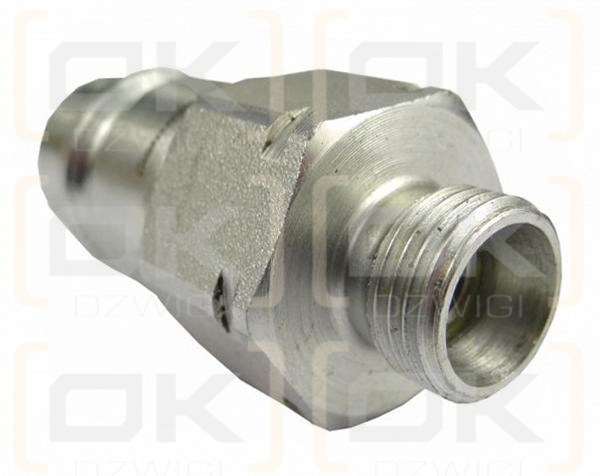 Hydraulic quick coupler plug M16x1.5 external thread EURO (9100816W) (ISO 7241-A) Waryński (pack of 10)