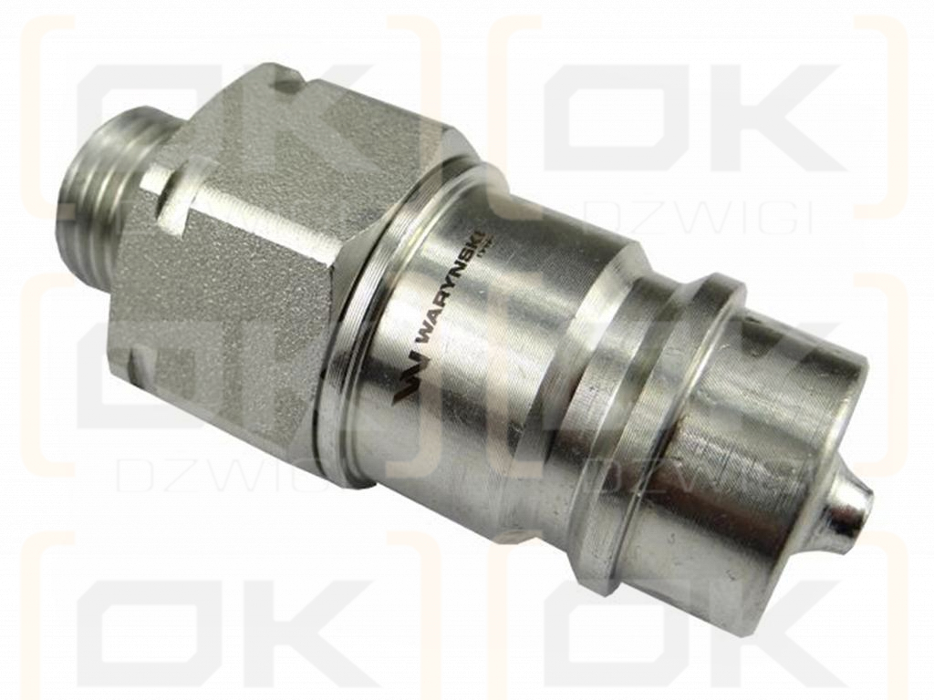 Hydraulic quick coupler plug M16x1.5 external thread EURO (9100816W) (ISO 7241-A) Waryński (pack of 10)