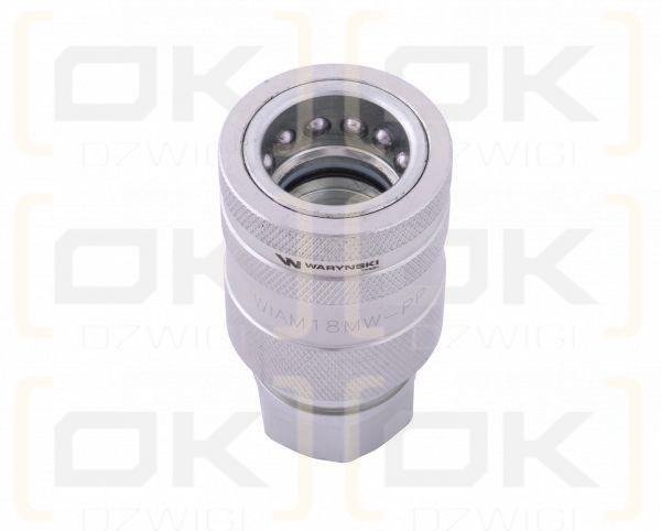 Szybkozłącze hydrauliczne gniazdo M18x1.5 gwint wewnętrzny EURO PUSH-PULL (ISO 7241-A) Waryński