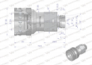 Szybkozłącze hydrauliczne gniazdo z eliminatorem ciśnienia M18x1.5 gwint zewnętrzny EURO (9100818G) (ISO 7241-A) Waryński