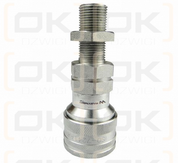 Szybkozłącze hydrauliczne gniazdo long M18x1.5 gwint zewnętrzny EURO (9100818GL) (ISO 7241-A) Waryński