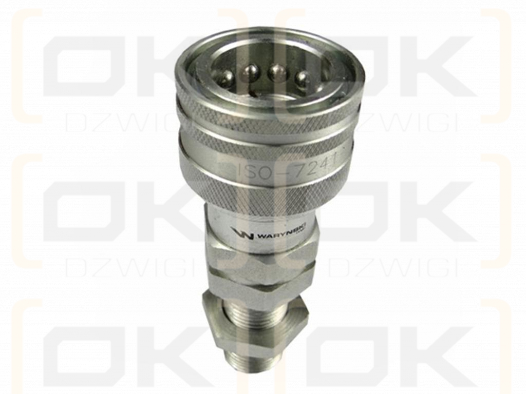 Hydraulic quick coupler socket long M18x1.5 external thread EURO (9100818GL) (ISO 7241-A) Waryński (pack of 50 pieces)