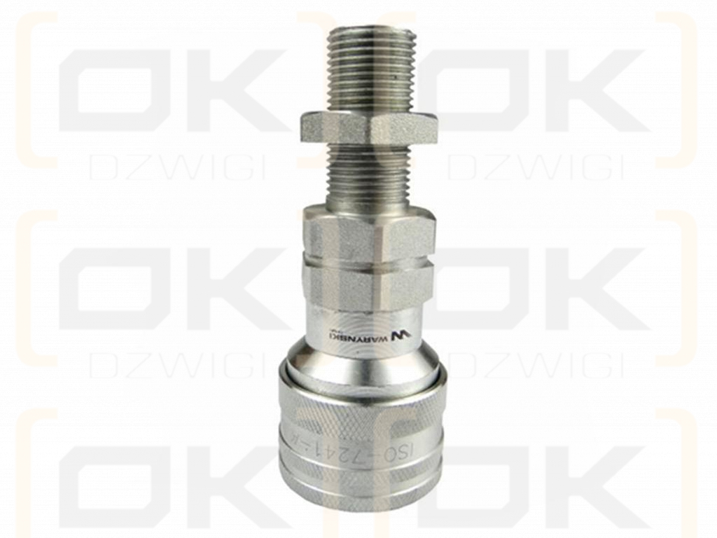 Hydraulic quick coupler socket long M18x1.5 external thread EURO (9100818GL) (ISO 7241-A) Waryński (pack of 50 pieces)