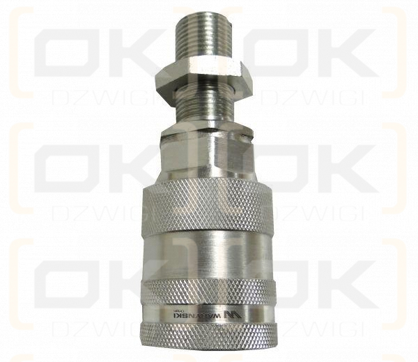Szybkozłącze hydrauliczne gniazdo long M18x1.5 gwint zewnętrzny EURO PUSH-PULL (9100818GL) (ISO 7241-A) Waryński