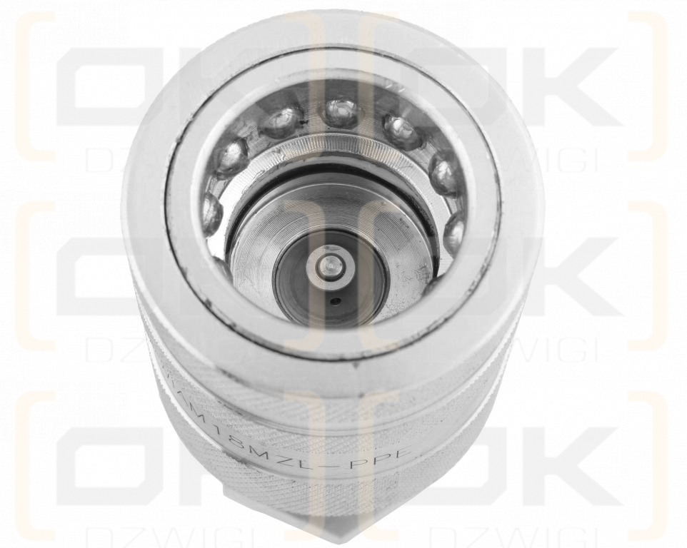 Szybkozłącze hydrauliczne gniazdo long M18x1.5 gwint zewnętrzny EURO PUSH-PULL (9100818GL) (ISO 7241-A) Waryński  (opakowanie 10szt)