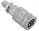 Szybkozłącze hydrauliczne gniazdo long M18x1.5 gwint zewnętrzny EURO PUSH-PULL (9100818GL) (ISO 7241-A) Waryński  (opakowanie 10szt)