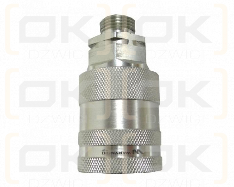 Szybkozłącze hydrauliczne gniazdo M18x1.5 gwint zewnętrzny EURO PUSH-PULL (9100818G) (ISO 7241-A) Waryński  (opakowanie 10szt)