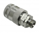 Szybkozłącze hydrauliczne gniazdo M18x1.5 gwint zewnętrzny EURO PUSH-PULL (9100818G) (ISO 7241-A) Waryński  (opakowanie 10szt)