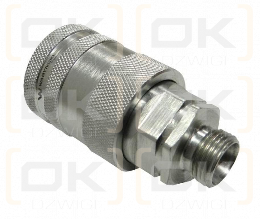 Szybkozłącze hydrauliczne gniazdo M18x1.5 gwint zewnętrzny EURO PUSH-PULL (9100818G) (ISO 7241-A) Waryński  (opakowanie 10szt)