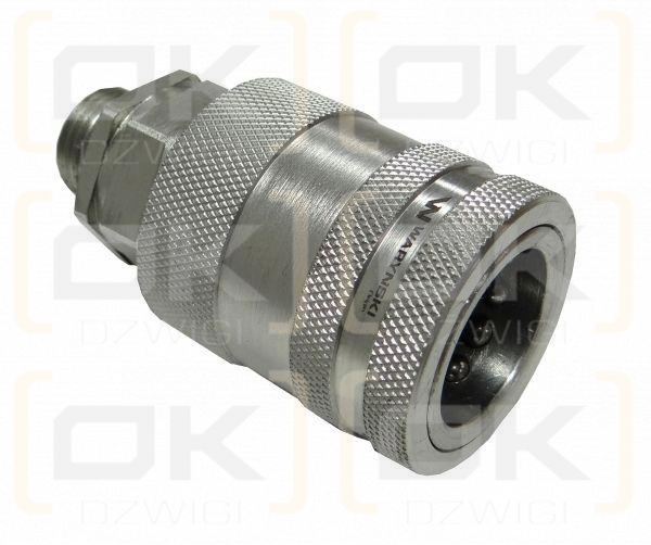 Szybkozłącze hydrauliczne gniazdo M18x1.5 gwint zewnętrzny EURO PUSH-PULL (9100818G) (ISO 7241-A) Waryński (opakowanie 50szt)