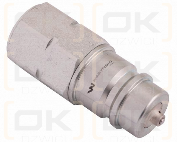 Szybkozłącze hydrauliczne wtyczka z eliminatorem ciśnienia M18x1.5 gwint wew. EURO (ISO 7241-A) Waryński