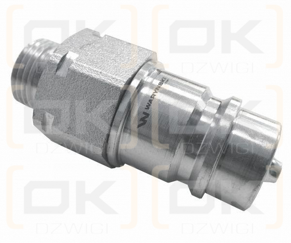 Szybkozłącze hydrauliczne wtyczka M18x1.5 gwint zewnętrzny EURO (9100818W) (ISO 7241-A) Waryński