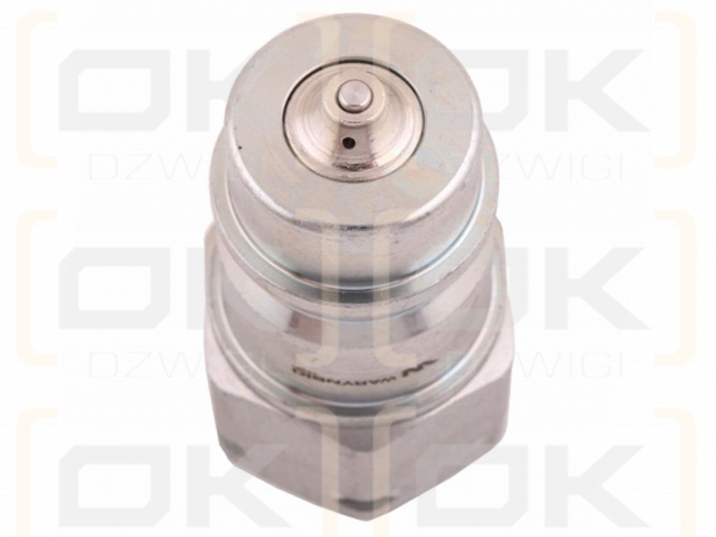 Hydraulic quick coupler plug with pressure eliminator M18x1.5 external thread EURO (9100818W) (ISO 7241-A) Waryński (pack of 10)