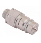 Hydraulic quick coupler plug with pressure eliminator M18x1.5 external thread EURO (9100818W) (ISO 7241-A) Waryński (pack of 10)