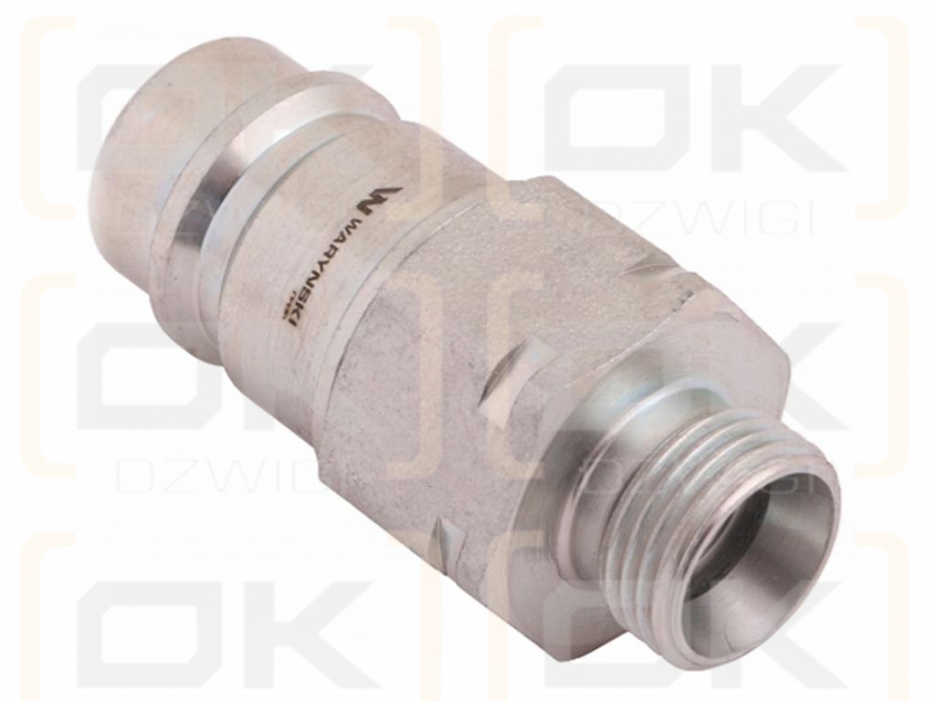 Hydraulic quick coupler plug with pressure eliminator M18x1.5 external thread EURO (9100818W) (ISO 7241-A) Waryński (pack of 10)