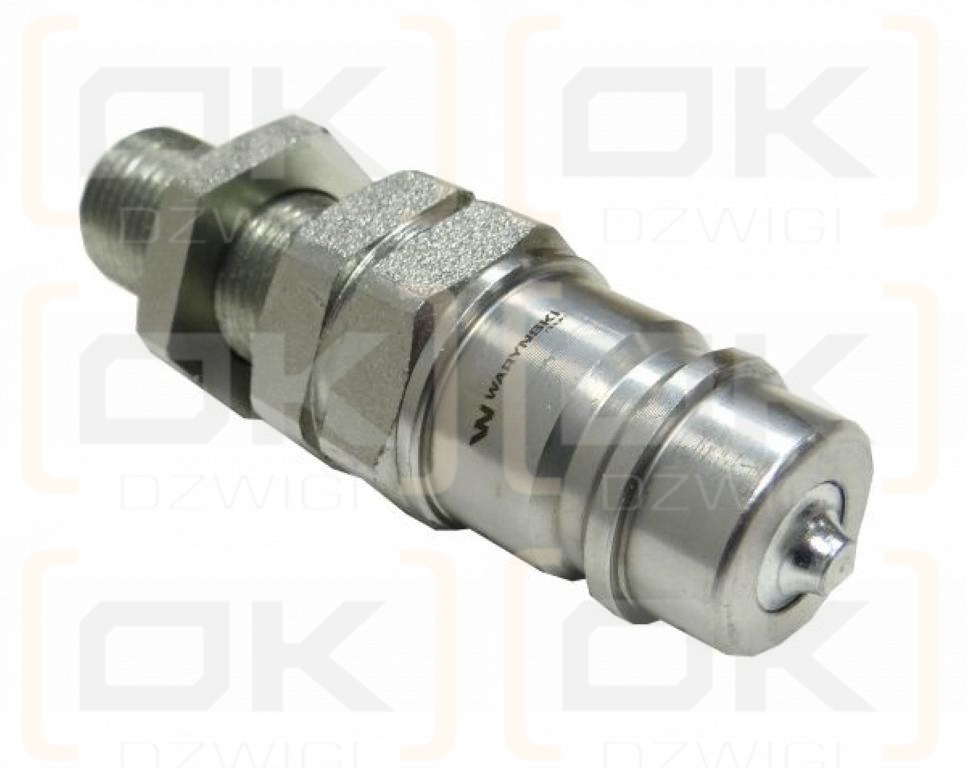 Szybkozłącze hydrauliczne wtyczka long M18x1.5 gwint zewnętrzny EURO (9100818W) (ISO 7241-A) Waryński  (opakowanie 10szt)