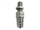Hydraulic quick coupler long plug M18x1.5 external thread EURO (9100818W) (ISO 7241-A) Waryński (pack of 50)