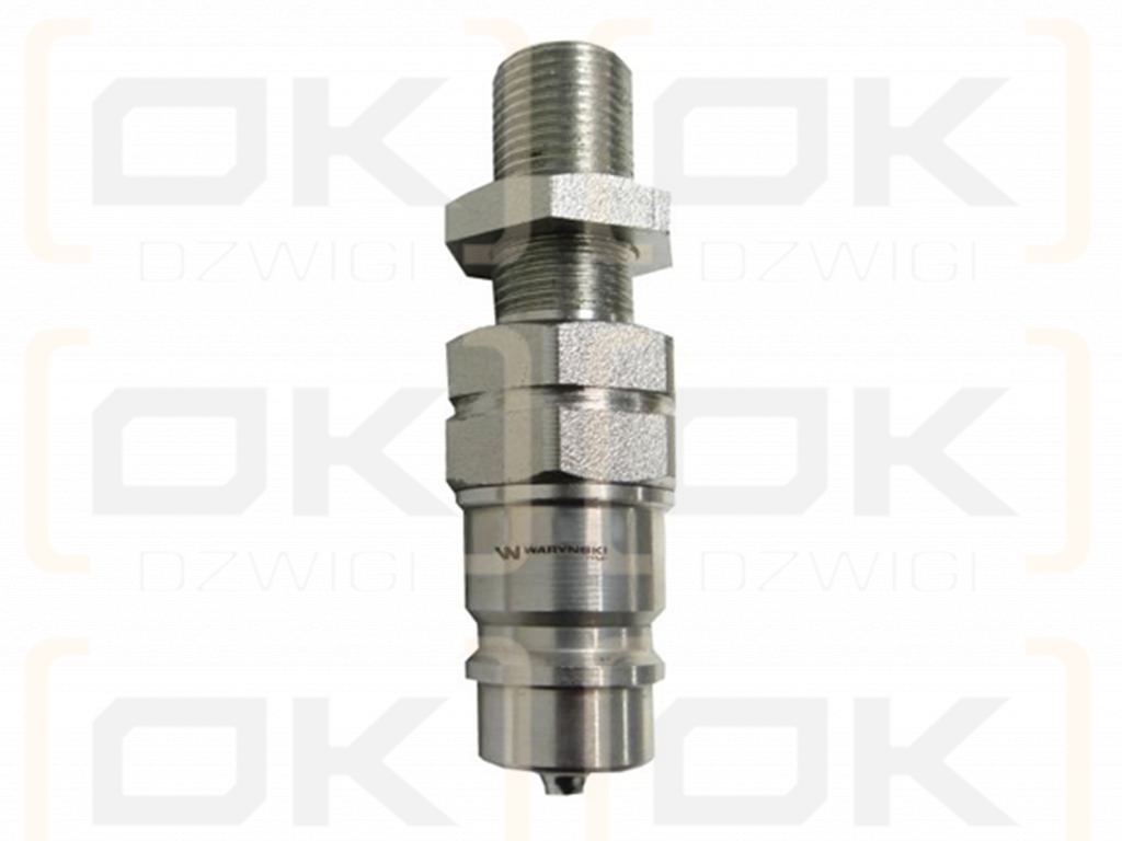 Hydraulic quick coupler long plug M18x1.5 external thread EURO (9100818W) (ISO 7241-A) Waryński (pack of 50)
