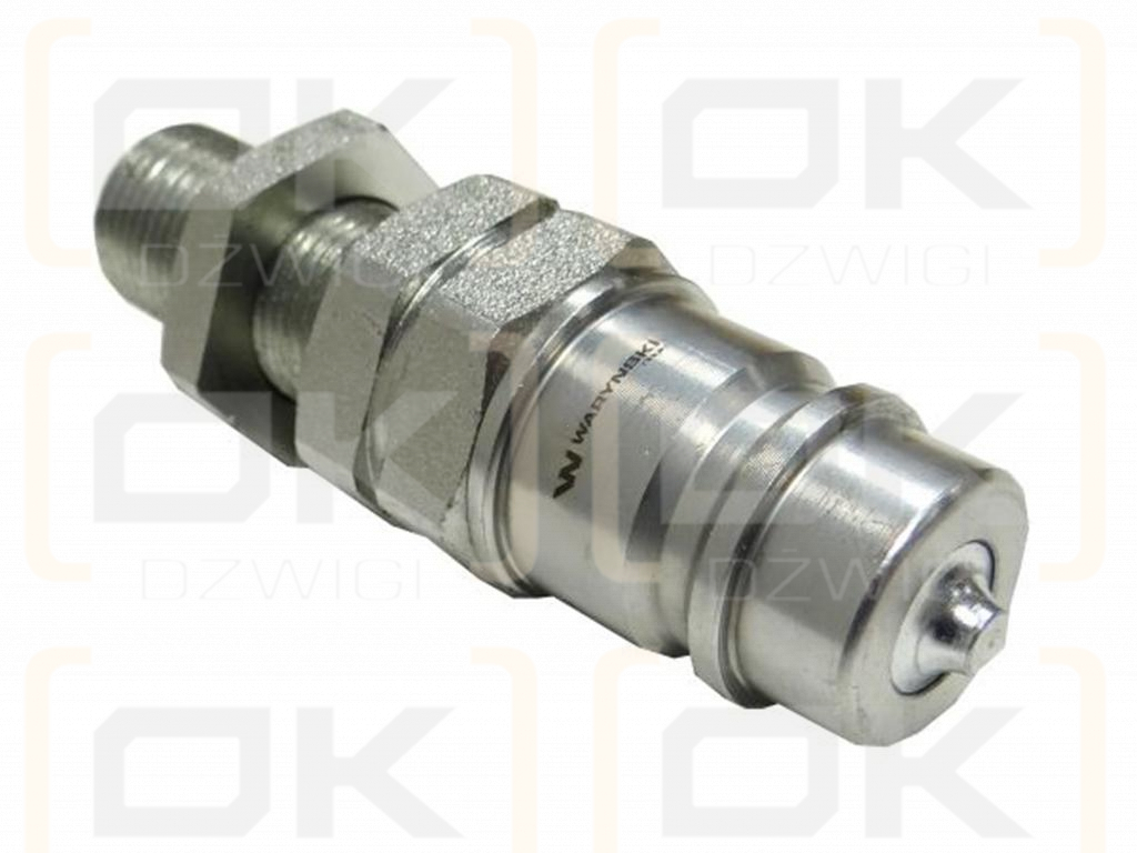 Hydraulic quick coupler long plug M18x1.5 external thread EURO (9100818W) (ISO 7241-A) Waryński (pack of 50)